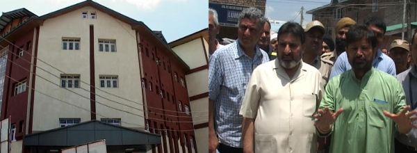 Lal Singh, Altaf Bukhari inspect upcoming hospital complex Chanpora